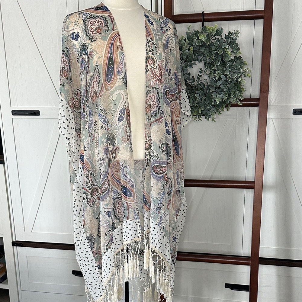 GiGiO Fringed Kimono/Coverup